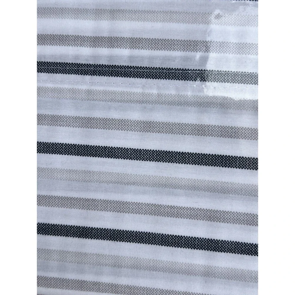 Tommy Hilfiger KING Bed Sheet Set Blue Gray Stripe Cotton Blend New